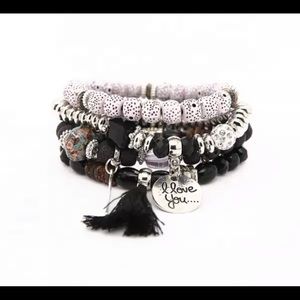 Beaded Stone Bracelet